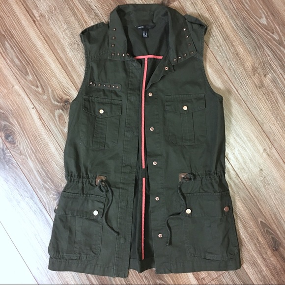 Mango Jackets & Blazers - Mango Olive Green Vest